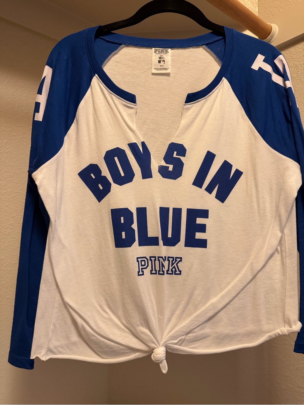 Los Angeles Dodgers PINK Victoria's Secret New Era MLB Boy in Blue Tee